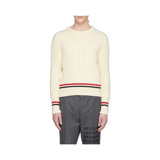 Rwb-Stripe Cable Knit Jumper