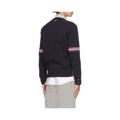 Stripe Detailed V-Neck Cardigan
