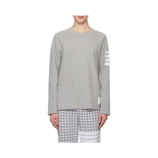 4-Bar Striped Crewneck Sweatshirt