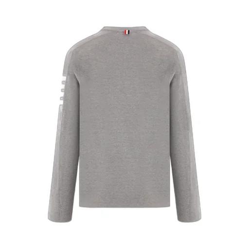 4-Bar Striped Crewneck Sweatshirt