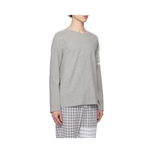4-Bar Striped Crewneck Sweatshirt