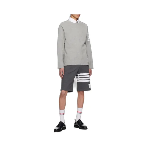 4-Bar Striped Crewneck Sweatshirt