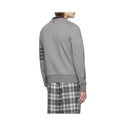 4-Bar Striped Crewneck Sweatshirt