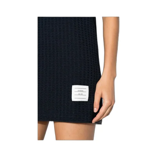 Checked Jacquard Short-Sleeved Polo Mini Dress