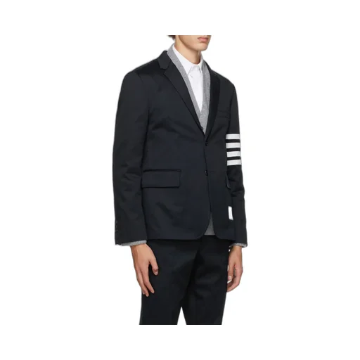 4-Bar Stripe Single-Breasted Blazer