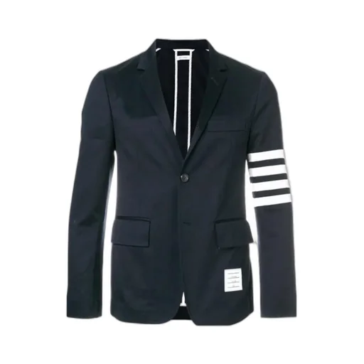 4-Bar Stripe Single-Breasted Blazer