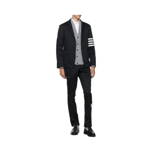 4-Bar Stripe Single-Breasted Blazer