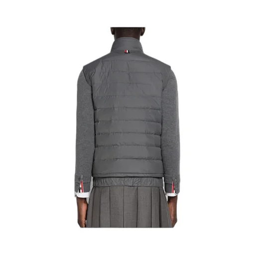 4-Bar Motif Zipped Gilet
