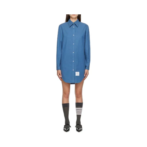 Collared Button-Up Shirt Dress