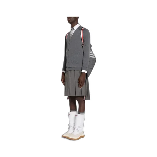 4-Bar Motif Zipped Gilet