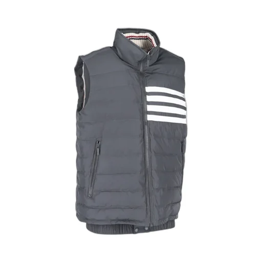 4-Bar Motif Zipped Gilet