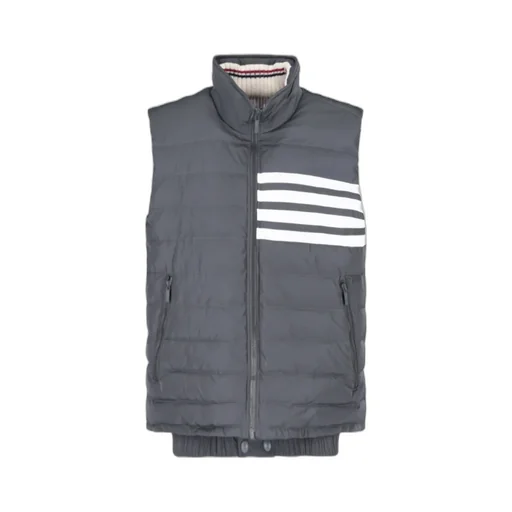 4-Bar Motif Zipped Gilet