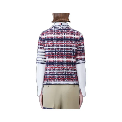 Tartan Jacquard Knitted Top
