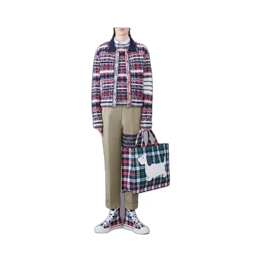 Tartan Jacquard Knitted Top