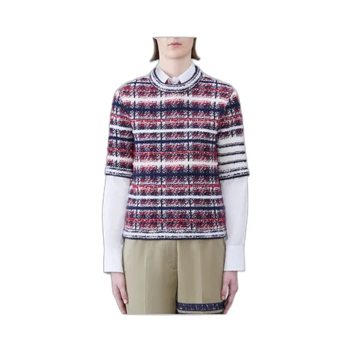 Tartan Jacquard Knitted Top