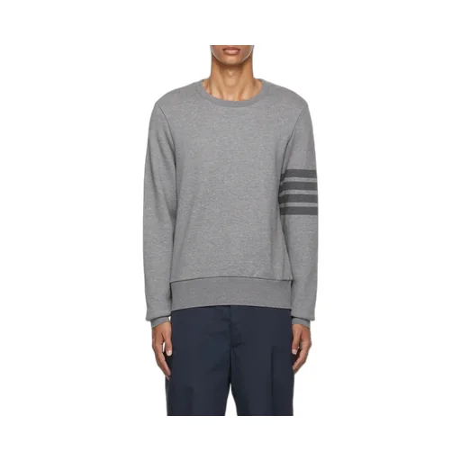 4-Bar Striped Crewneck Sweatshirt
