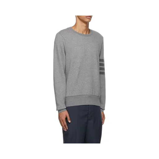 4-Bar Striped Crewneck Sweatshirt