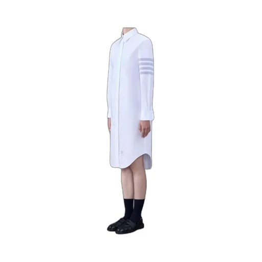 4-Bar Long-Sleeved Shirt Dress