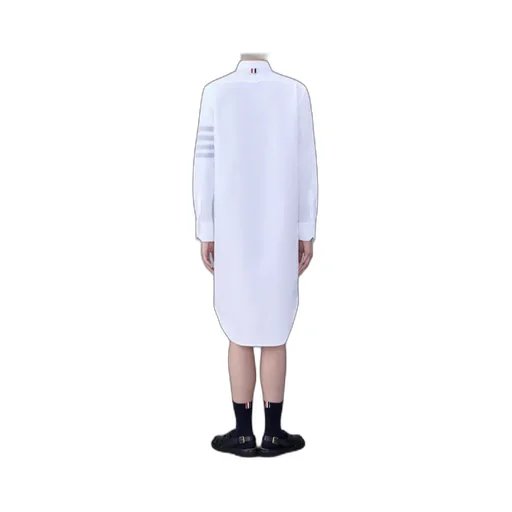 4-Bar Long-Sleeved Shirt Dress
