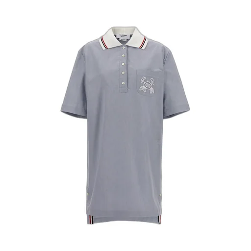 Motif Embroidered Polo Dress