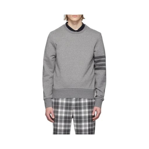 4-Bar Striped Crewneck Sweatshirt