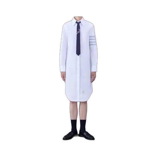 4-Bar Long-Sleeved Shirt Dress