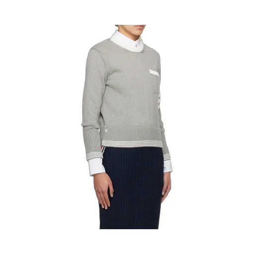 4-Bar Striped Crewneck Knitted Jumper