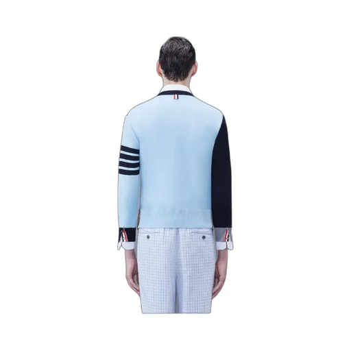 Contrast-Panelled Crewneck Jumper