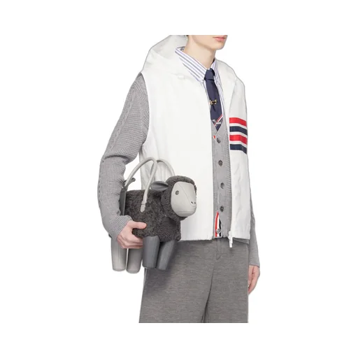 4-Bar Striped Zipped Ripstop Hooded Gilet