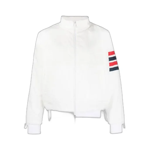 4-Bar Striped Zipped Ripstop Jacket