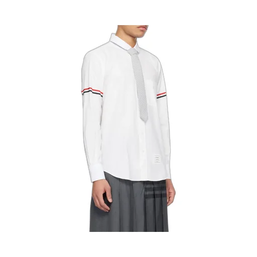 Armband-Detail Seersucker Rwb Striped Shirt