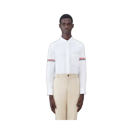 Armband-Detail Seersucker Rwb Striped Shirt