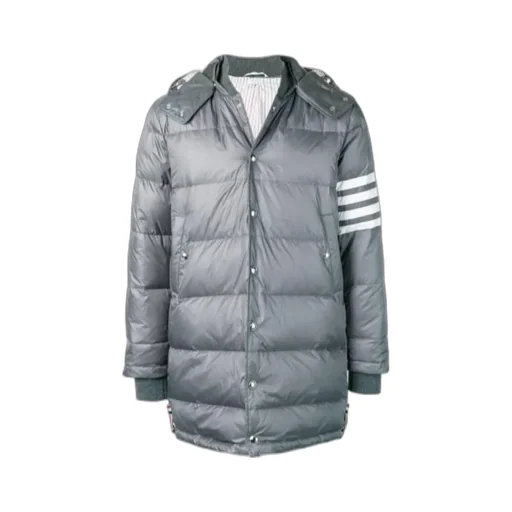 Striped Padded Hooded Jacket