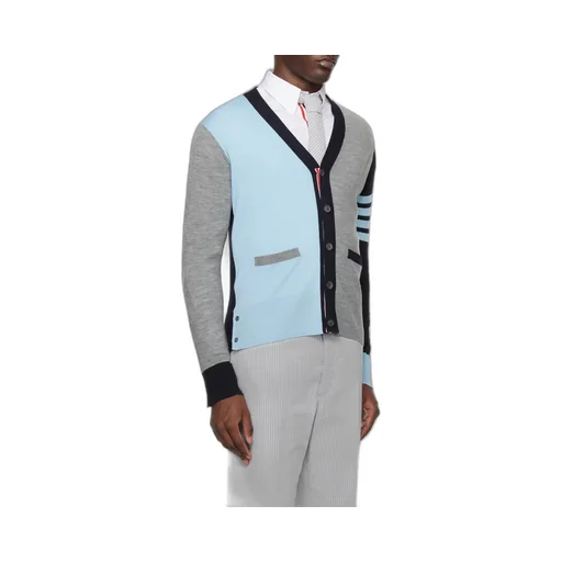 Colour-Block Knit Cardigan