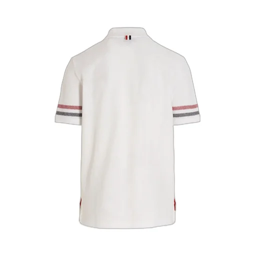 Logo Patch Striped Polo Shirt