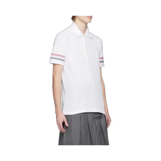 Logo Patch Striped Polo Shirt