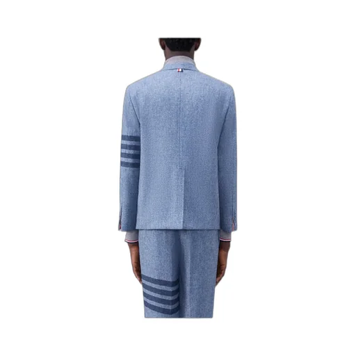 Stripe-Detailed Single-Breasted Tailored Blazer