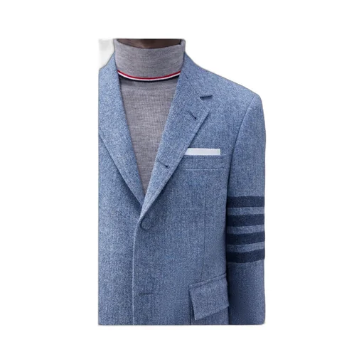 Stripe-Detailed Single-Breasted Tailored Blazer