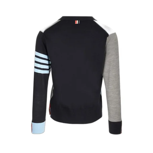 Colour-Block Knit Cardigan
