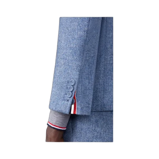 Stripe-Detailed Single-Breasted Tailored Blazer