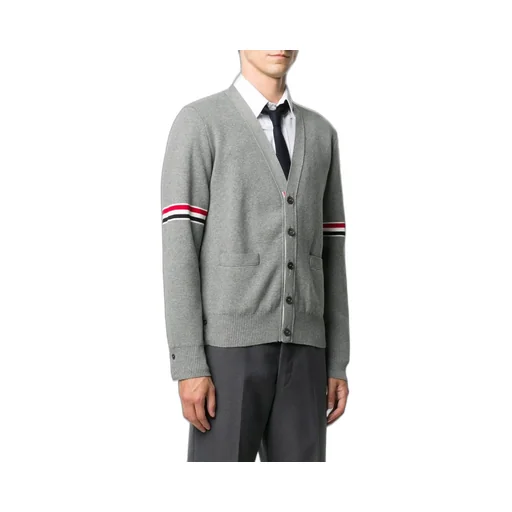 4-Bar Stripe V-Neck Cardigan
