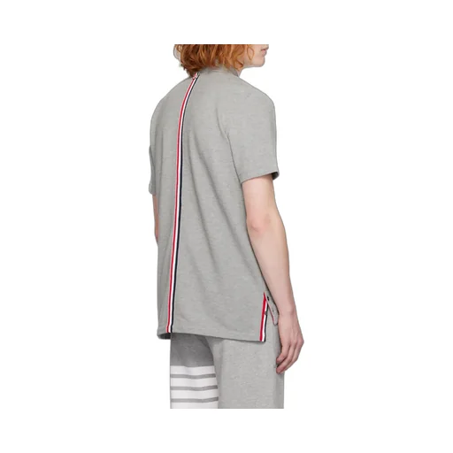 Classic Pique Stripe Relaxed Polo Shirt