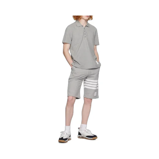 Classic Pique Stripe Relaxed Polo Shirt