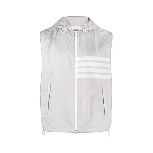 4-Bar Stripe Ripstop Hooded Gilet