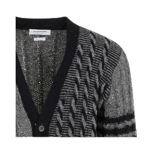 4-Bar Stripe Detailed Cardigan