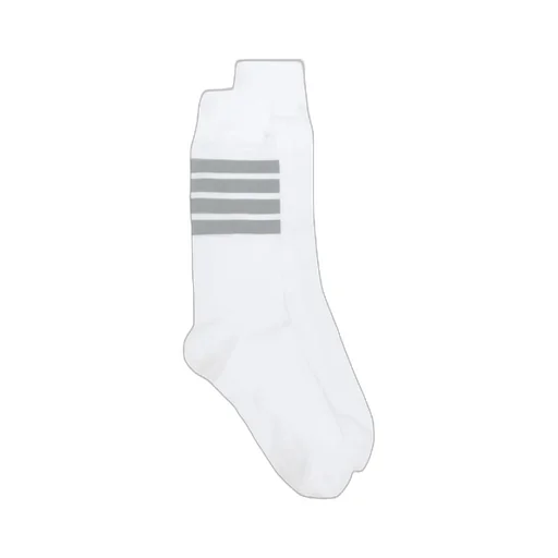 4-Bar Mid-Calf Cotton Socks