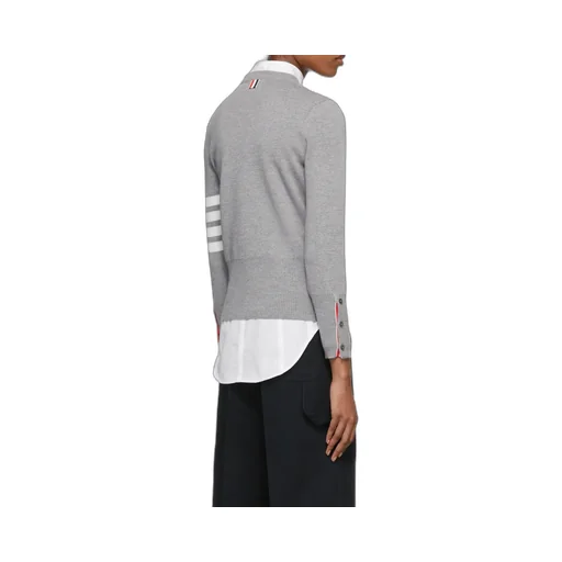 4-Bar Crewneck Knit Sweater