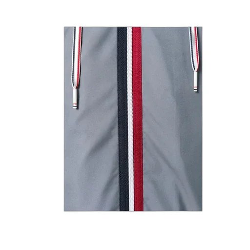 Classic Striped Hooded Windbreaker