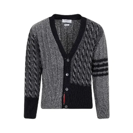 4-Bar Stripe Detailed Cardigan