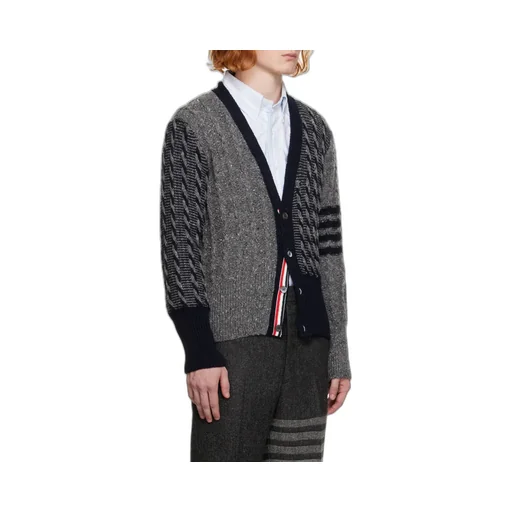4-Bar Stripe Detailed Cardigan